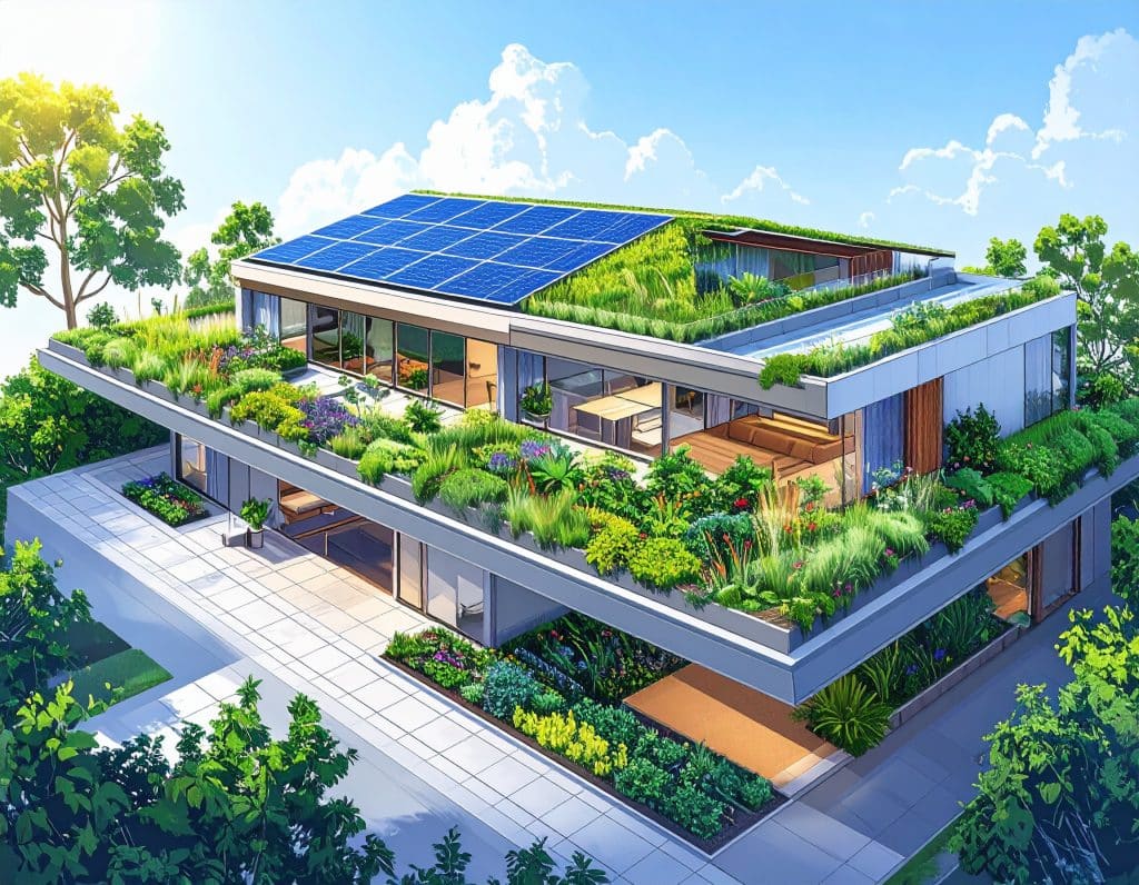Photovoltaik und Gründach kombiniert
