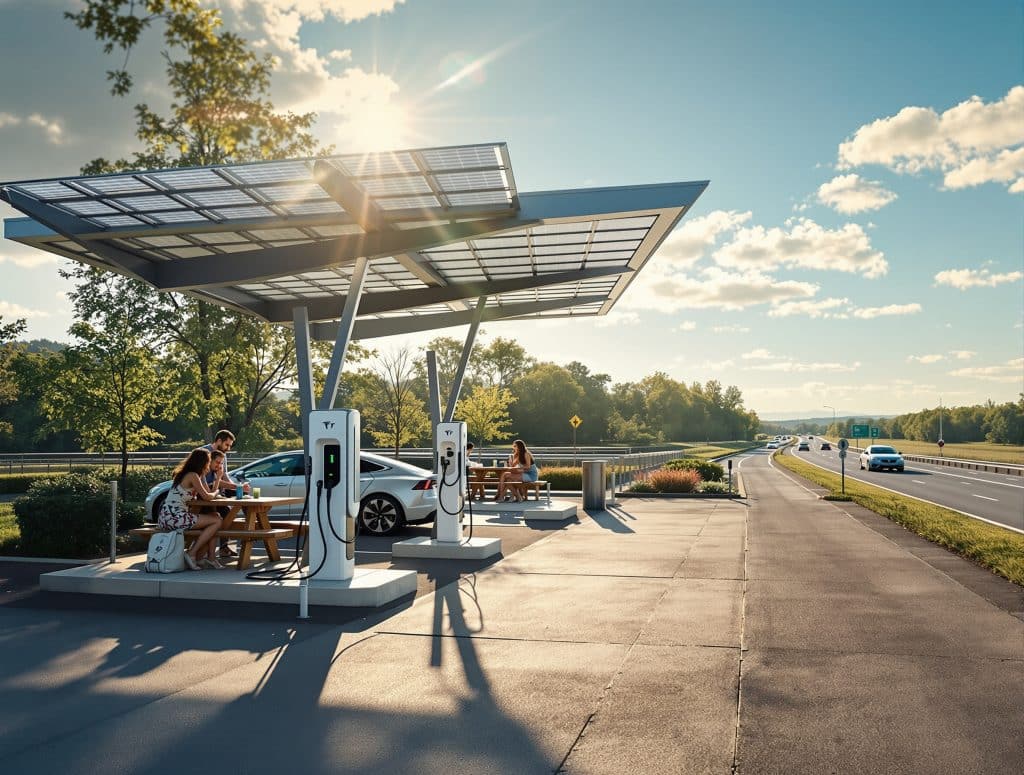 Ladeinfrastruktur auf Parkplatz