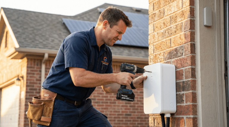 Die Installation einer Wallbox für PV-Überschussladen dauert typischerweise einen halben Tag