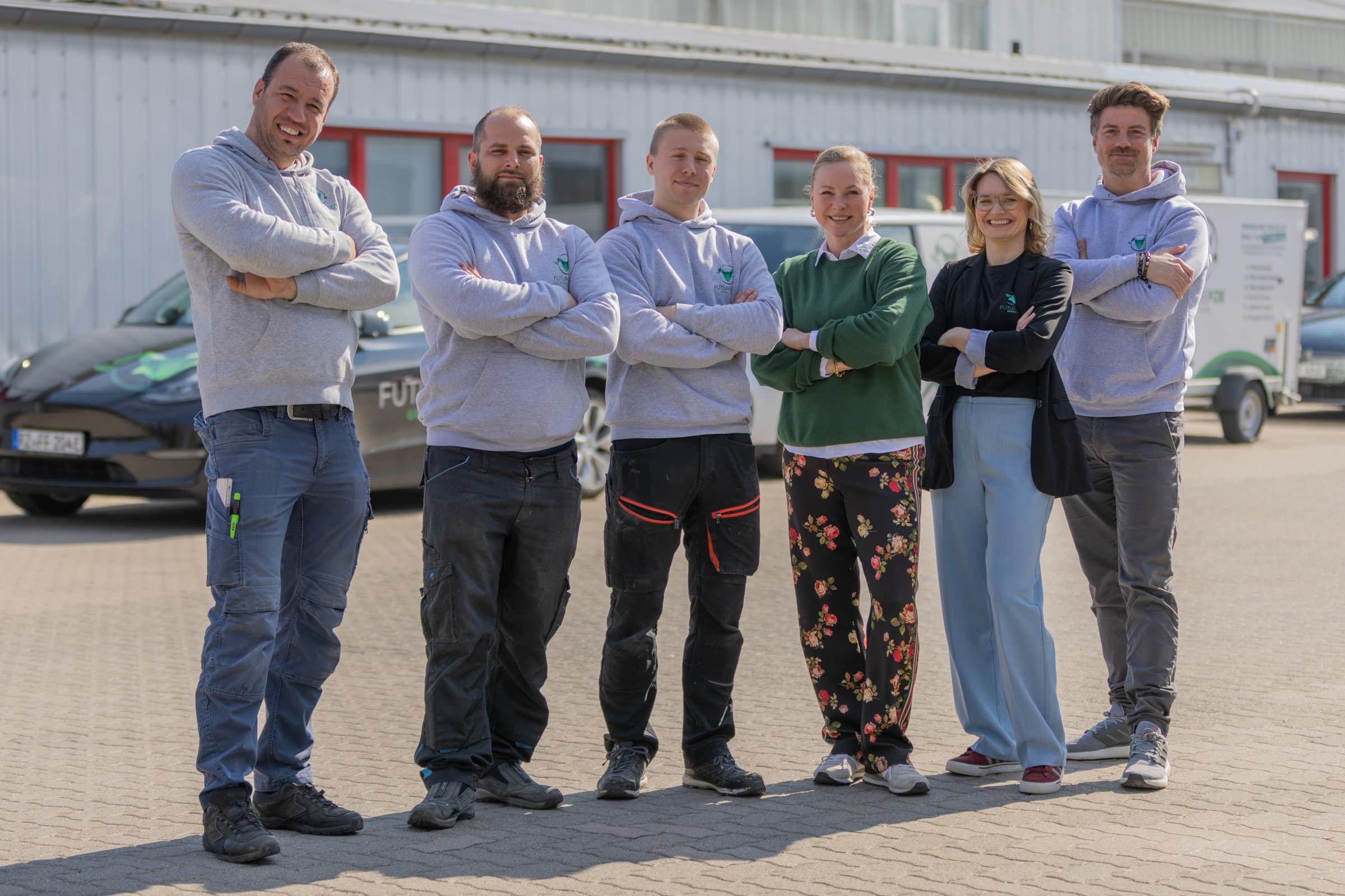 Das Team von Future Fox GmbH – Fachkräfte für Photovoltaik, Ladeinfrastruktur, Wärmepumpen und Elektroinstallation in Norddeutschland
