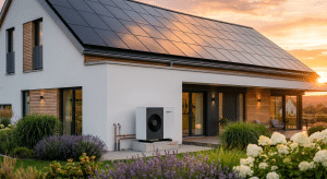 Alte Gasheizung im Keller mit aufsteigend gestapelten Euro-Münzen als Symbol für steigende Heizkosten