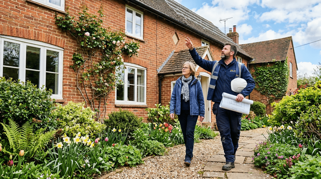 Vor-Ort-Begehung: Gemeinsam die beste Lösung für Dach, Wärmepumpe und Speicher finden