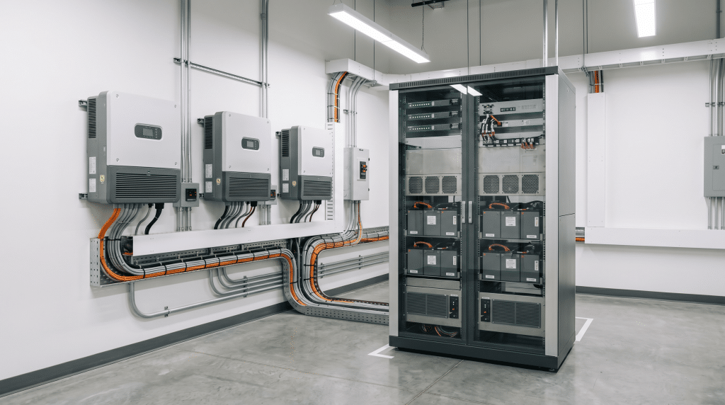 Installation eines Batteriespeichers mit Hybrid-Wechselrichter für ein Gewerbeunternehmen