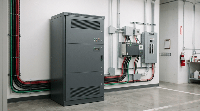 Gewerbespeicher mit Notstrom- und Ersatzstromfunktion versorgt kritische Verbraucher bei Netzausfall