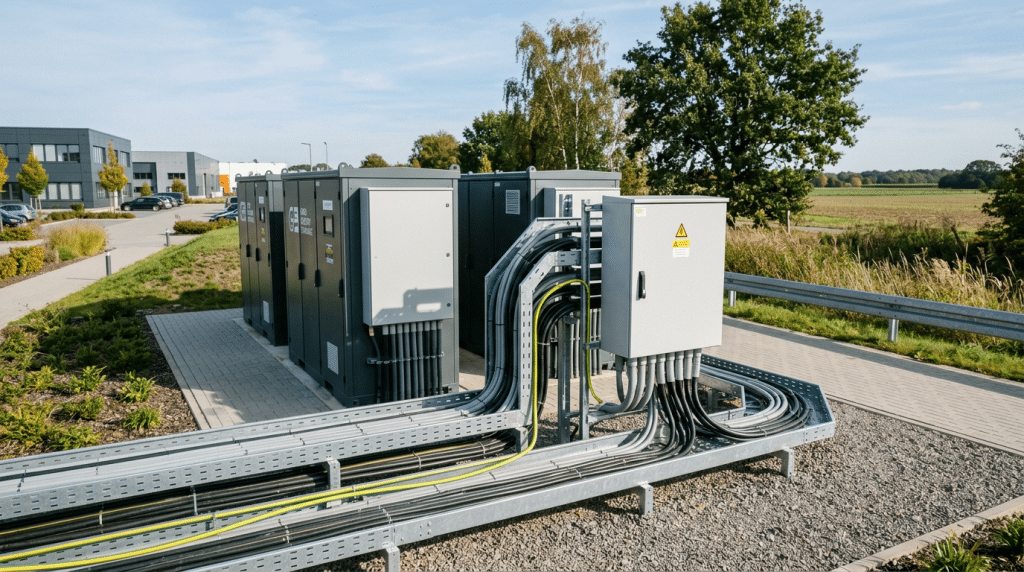 gewerbespeicher netzanschluss outdoor